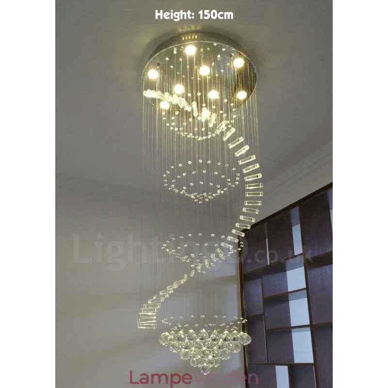 9 lys Moderne K9 Krystal Loft Pendel Lys Indendørs Lysekrone Belysning Lamper Armaturer