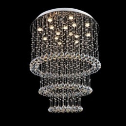 15 lys Moderne K9 Krystal Loft Pendel Lys Indendørs Lysekrone Belysning Lamper Armaturer