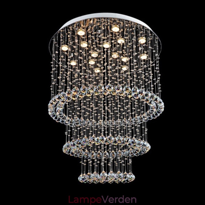 15 lys Moderne K9 Krystal Loft Pendel Lys Indendørs Lysekrone Belysning Lamper Armaturer