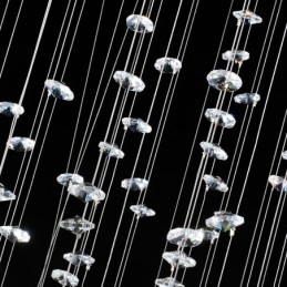 15 lys Moderne K9 Krystal Loft Pendel Lys Indendørs Lysekrone Belysning Lamper Armaturer