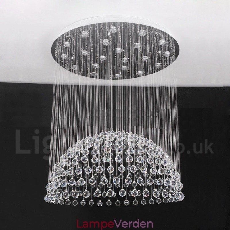 21 lys Moderne K9 Krystal Loft Pendel Lys Indendørs Lysekrone Belysning Lamper Armaturer