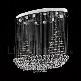10 lys Moderne K9 Krystal Loft Pendel Lys Indendørs Lysekrone Belysning Lamper Armaturer