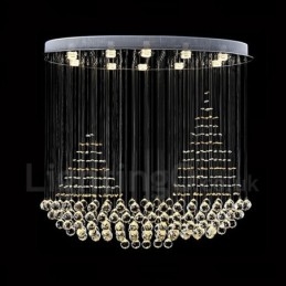 10 lys Moderne K9 Krystal Loft Pendel Lys Indendørs Lysekrone Belysning Lamper Armaturer