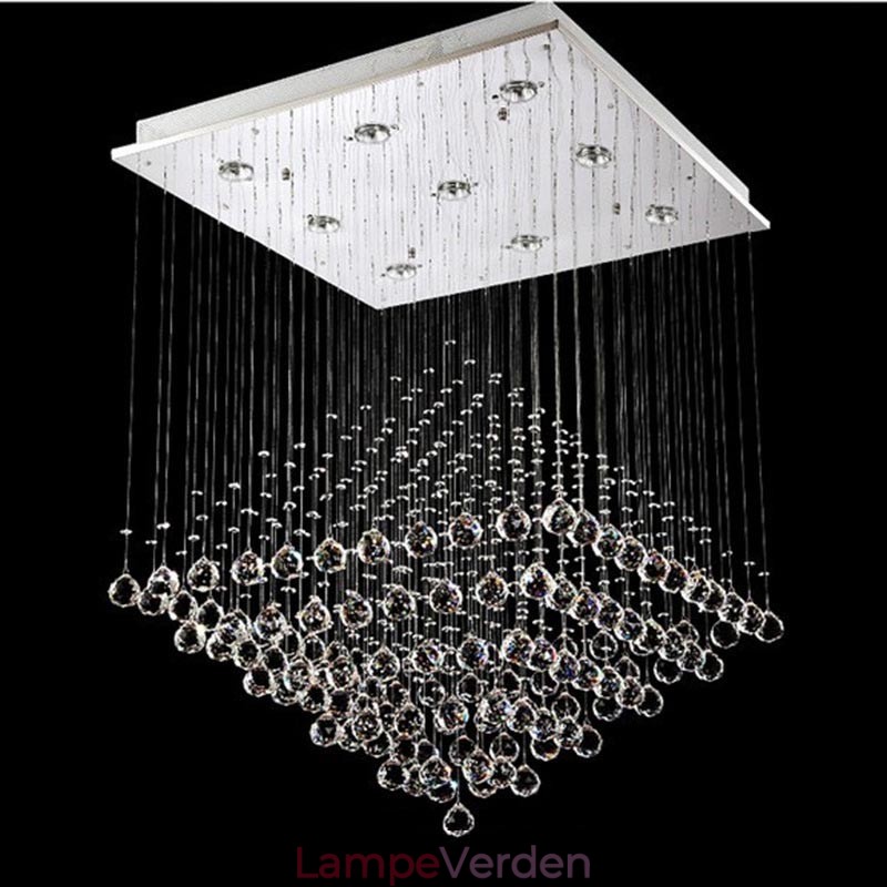 9 lys Moderne K9 Krystal Loft Pendel Lys Indendørs Lysekrone Belysning Lamper Armaturer