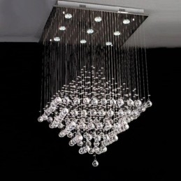 9 lys Moderne K9 Krystal Loft Pendel Lys Indendørs Lysekrone Belysning Lamper Armaturer