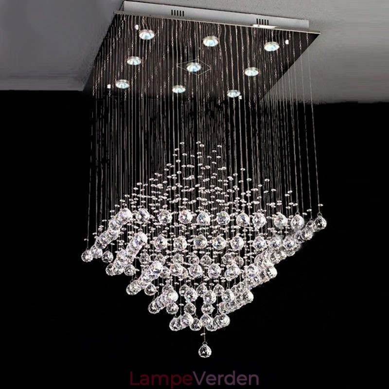9 lys Moderne K9 Krystal Loft Pendel Lys Indendørs Lysekrone Belysning Lamper Armaturer