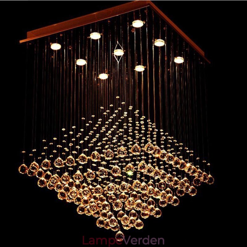 9 lys Moderne K9 Krystal Loft Pendel Lys Indendørs Lysekrone Belysning Lamper Armaturer