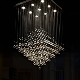 9 lys Moderne K9 Krystal Loft Pendel Lys Indendørs Lysekrone Belysning Lamper Armaturer