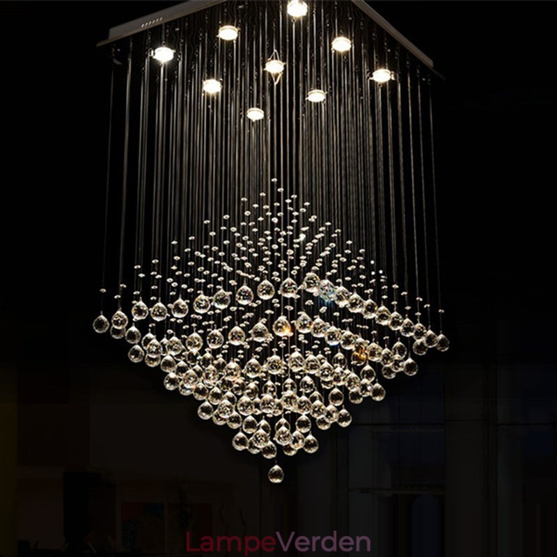 9 lys Moderne K9 Krystal Loft Pendel Lys Indendørs Lysekrone Belysning Lamper Armaturer
