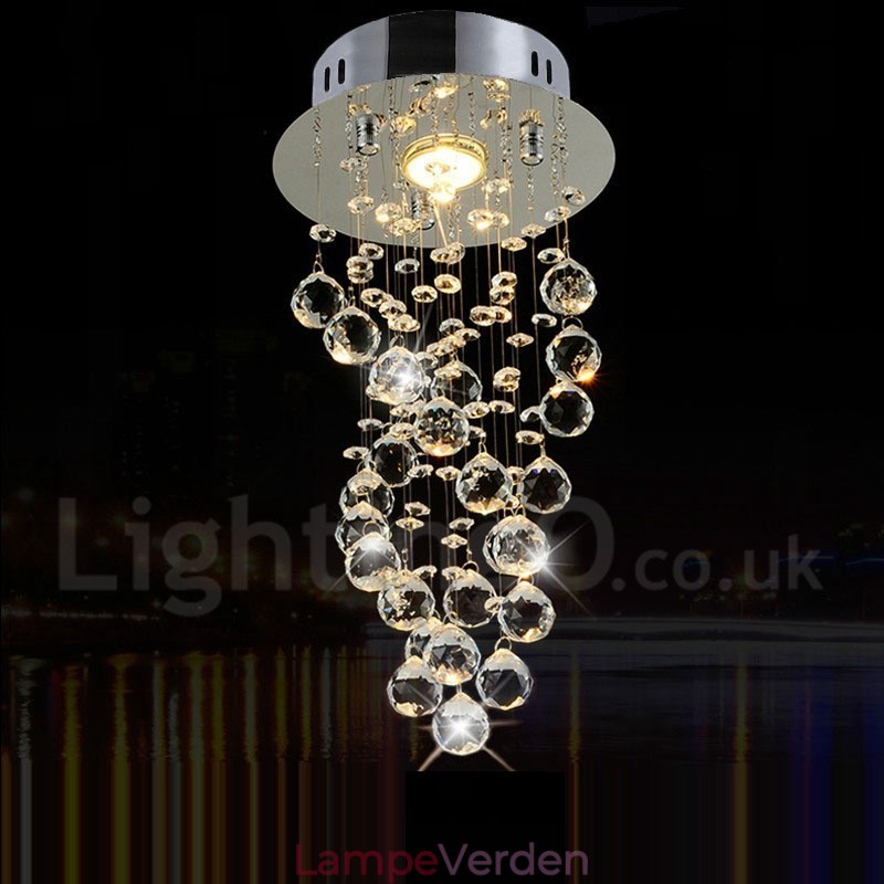 1 lys Moderne K9 Krystal Loft Pendel Lys Indendørs Lysekrone Belysning Lamper Armaturer