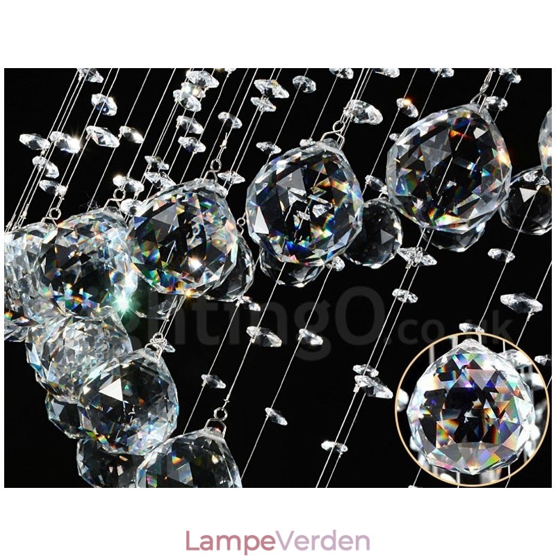 1 lys Moderne K9 Krystal Loft Pendel Lys Indendørs Lysekrone Belysning Lamper Armaturer