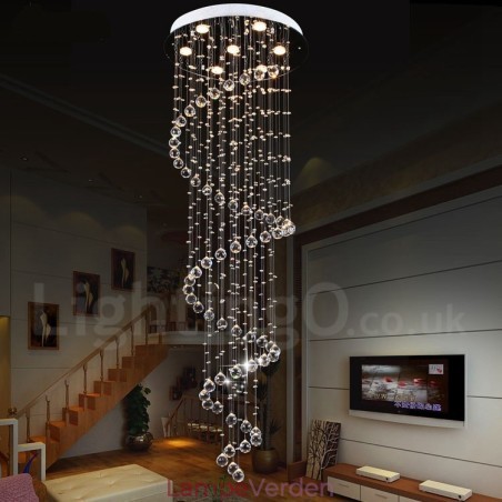 7 lys Moderne K9 Krystal Loft Pendel Lys Indendørs Lysekrone Belysning Lamper Armaturer 7 lys Moderne K9 Krystal Loft Pendel Lys Indendørs Lysekrone Belysning Lamper Armaturer