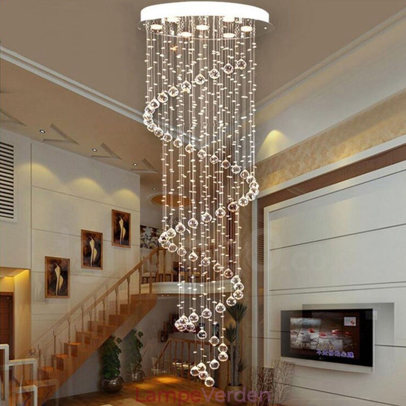 7 lys Moderne K9 Krystal Loft Pendel Lys Indendørs Lysekrone Belysning Lamper Armaturer