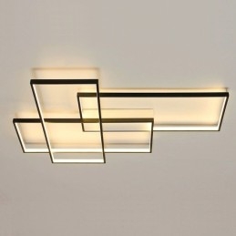Moderne moderne aluminiumsmaleri Loftslampe Flush Mount Væglampe med Remote Dimmer til Stue Sengeværelse