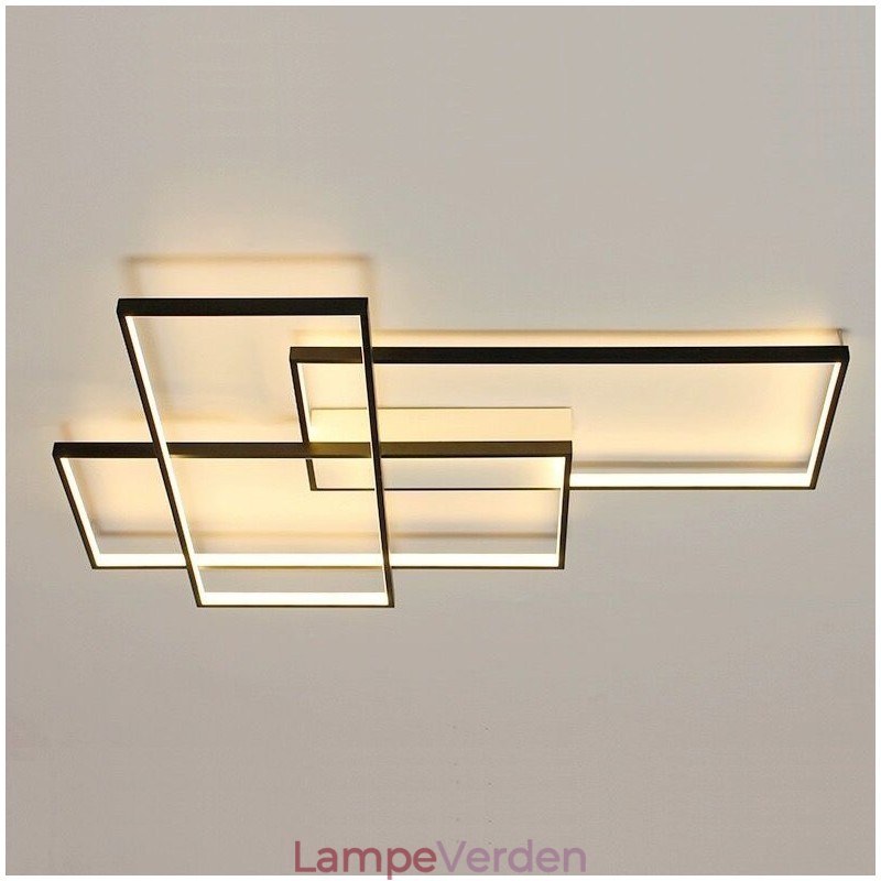 Moderne moderne aluminiumsmaleri Loftslampe Flush Mount Væglampe med Remote Dimmer til Stue Sengeværelse
