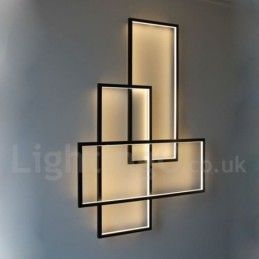 Moderne moderne aluminiumsmaleri Loftslampe Flush Mount Væglampe med Remote Dimmer til Stue Sengeværelse
