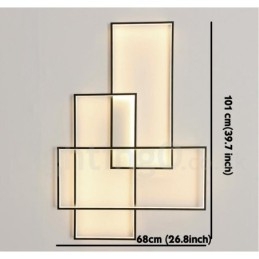 Moderne moderne aluminiumsmaleri Loftslampe Flush Mount Væglampe med Remote Dimmer til Stue Sengeværelse