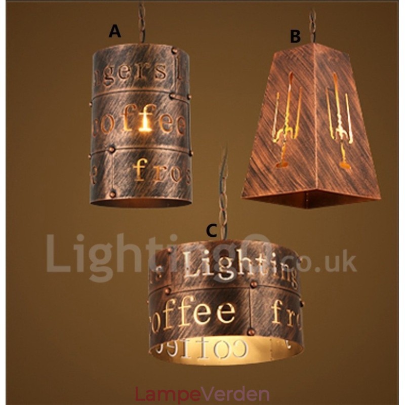 1 Light Retro Vintage Pendel Light Cafe House Pendel Lampe