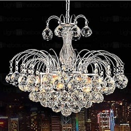 Pendant Luxury Modern Crystal Living 3 Lights lysekrone