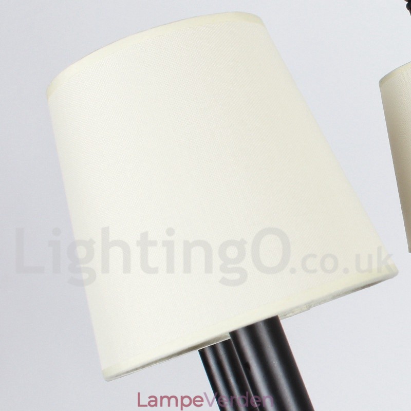 6 lys rustik lysekrone i retro stearinlys