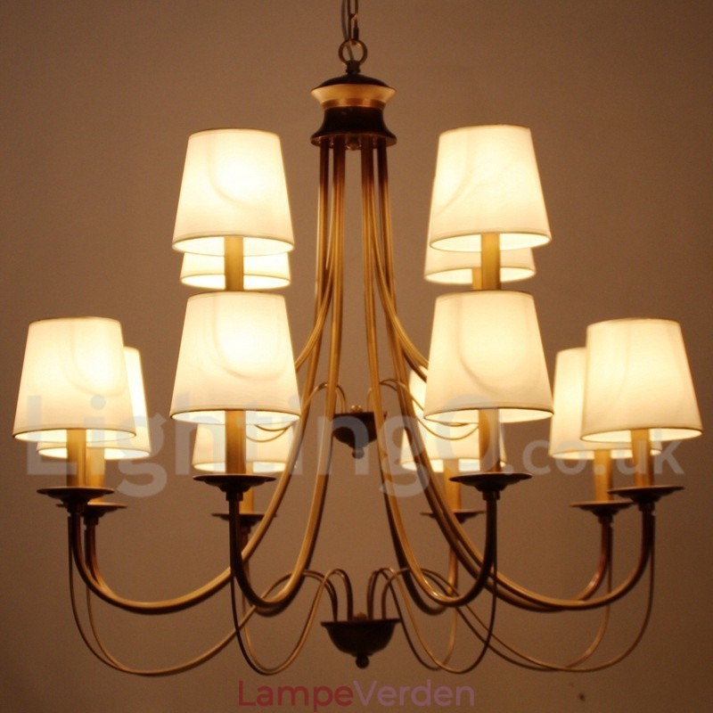 12 lys rustik middelhavsstil moderne moderne lysekrone