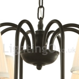 3 Lyse Sort Retro Candle Style Lysekrone