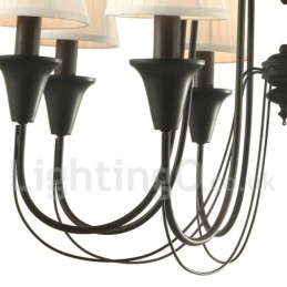 3 Lyse Sort Retro Candle Style Lysekrone