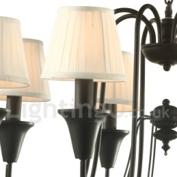 3 Lyse Sort Retro Candle Style Lysekrone