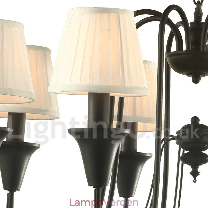 3 Lyse Sort Retro Candle Style Lysekrone