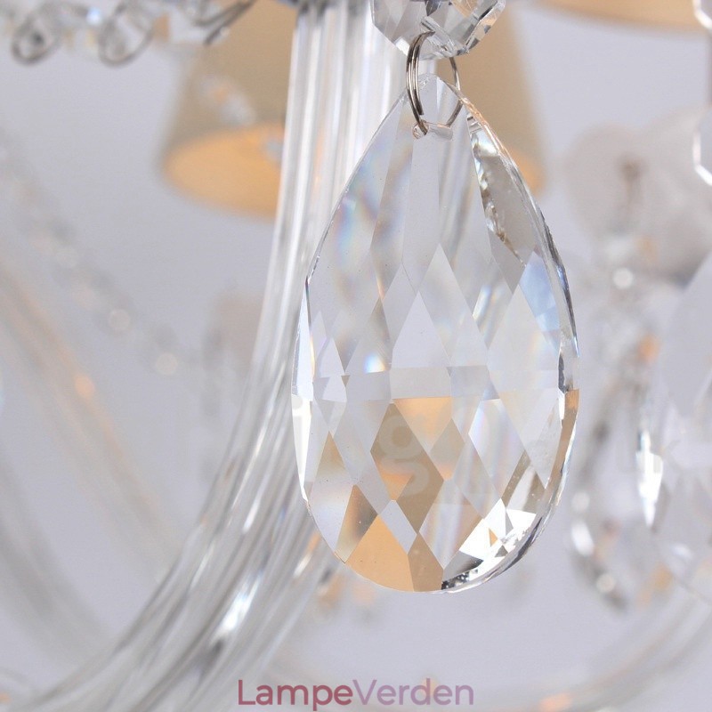 3 Lyse Hvid K9 Crystal Candle Style Lysekrone