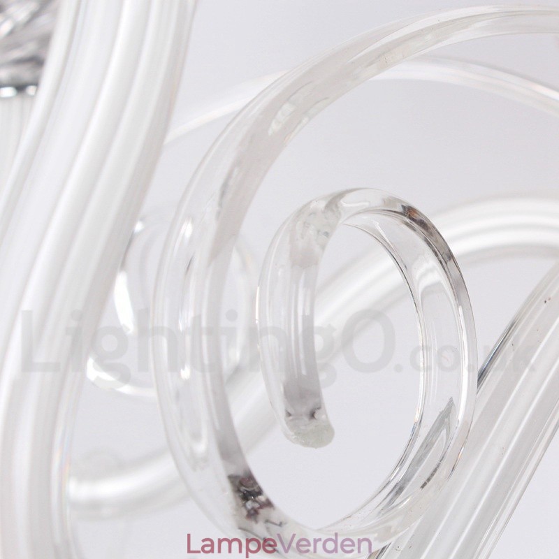 8 lys hvid moderne K9-krystal lysekrone