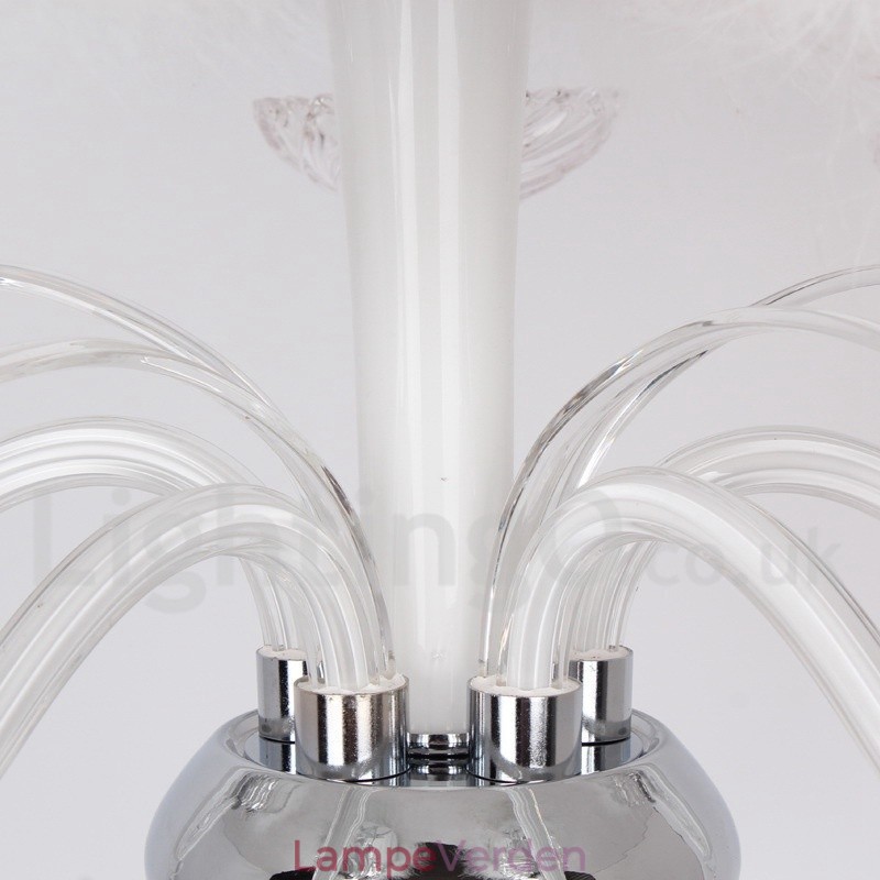 6 lys hvid moderne K9 Crystal Candle Style lysekrone