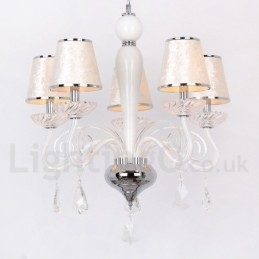 5 lys hvid moderne K9 Crystal Candle Style lysekrone