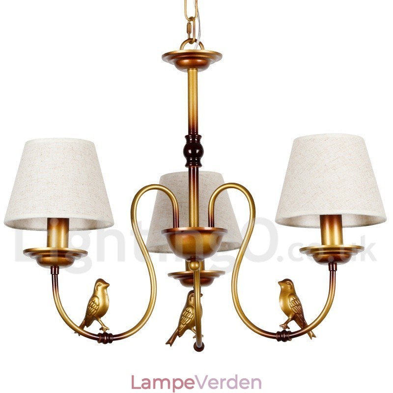 3 lys moderne moderne rustik lysekrone i retro stearinlys