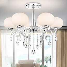 Moderne moderne krystal galvaniseret metal lysekrone
