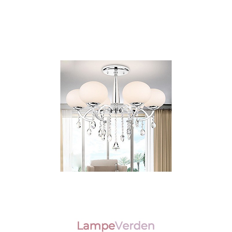 Moderne moderne krystal galvaniseret metal lysekrone