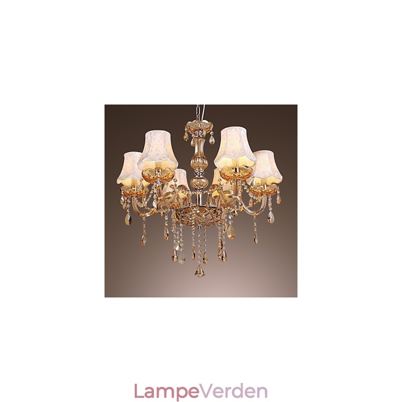 Europæisk stil luksus 6 lys lysekrone med K9 krystal