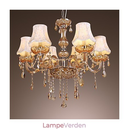 Europæisk stil luksus 6 lys lysekrone med K9 krystal