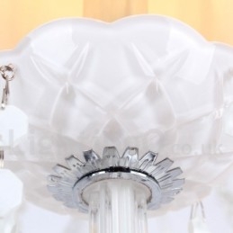 6 lyse hvide K9 Crystal Candle Style lysekrone