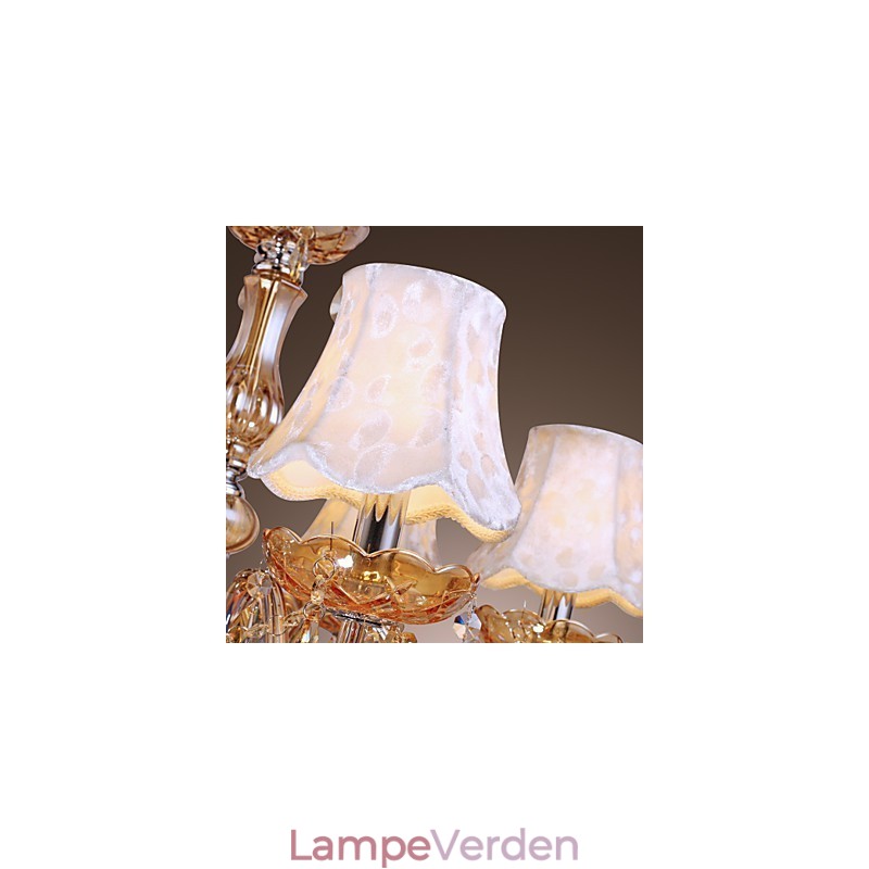 Europæisk stil luksus 6 lys lysekrone med K9 krystal