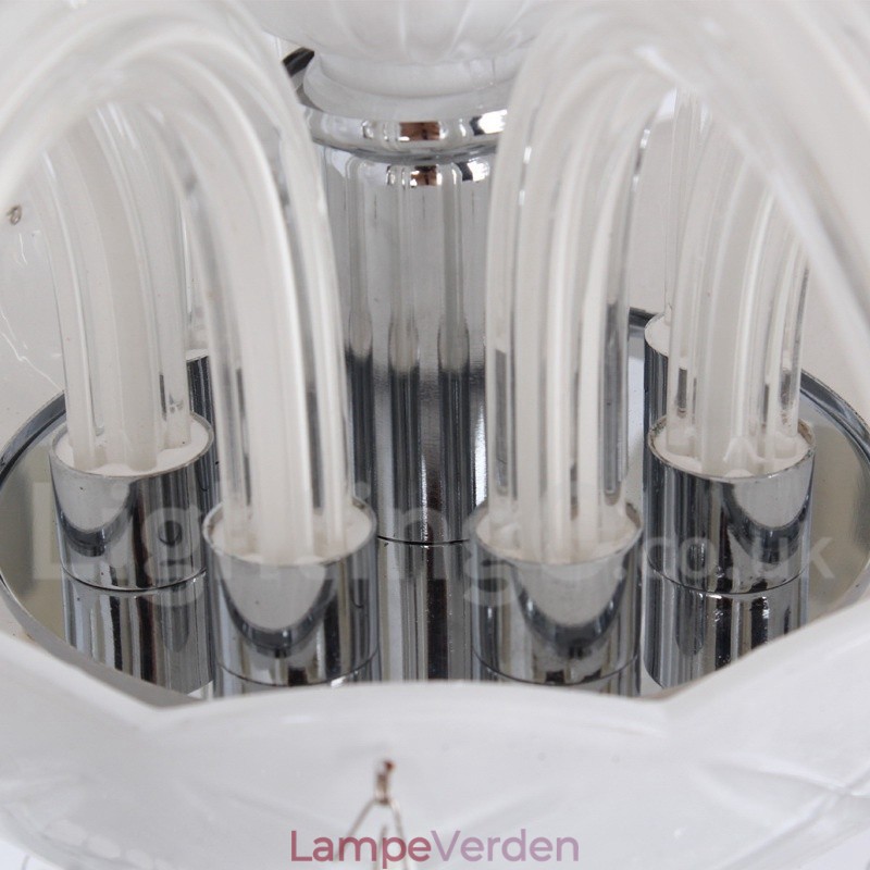 8 Lyse Hvid K9 Crystal Candle Style Lysekrone