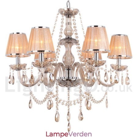 6 lys K9 Crystal Candle Style lysekrone