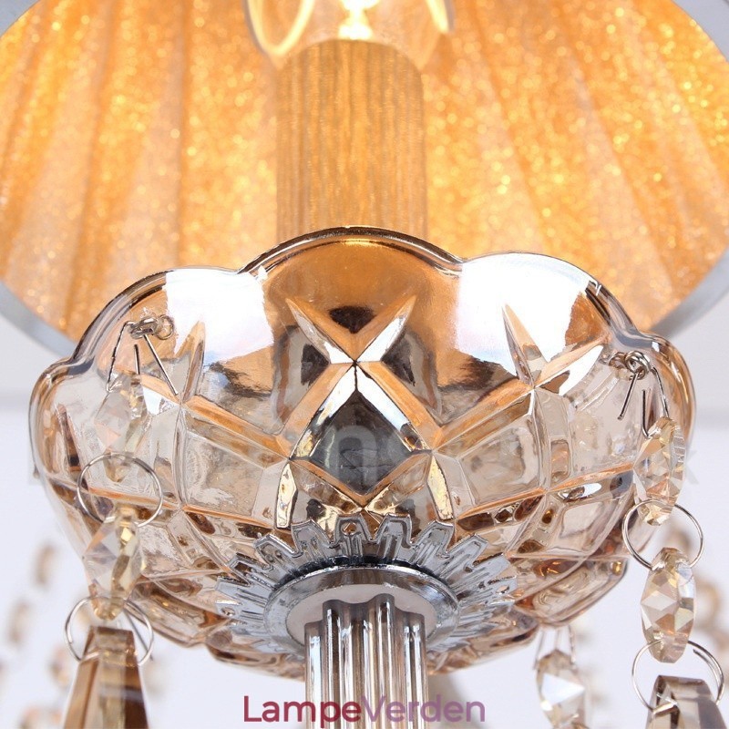 6 lys K9 Crystal Candle Style lysekrone