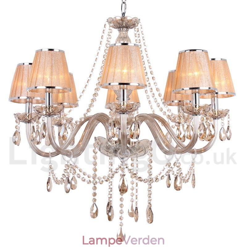 8 lys K9 Crystal Candle Style lysekrone