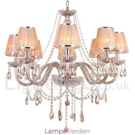 8 lys K9 Crystal Candle Style lysekrone 8 lys K9 Crystal Candle Style lysekrone
