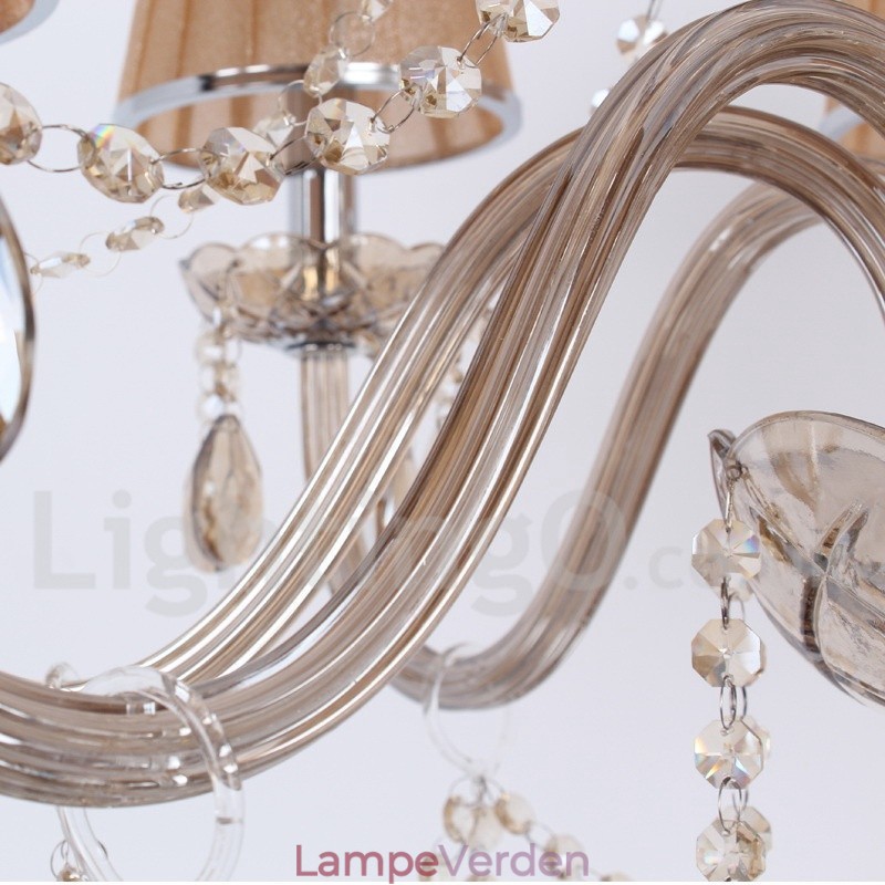 8 lys K9 Crystal Candle Style lysekrone