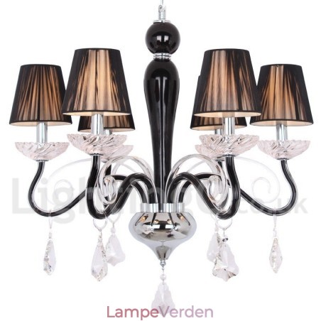 6 lys hvid moderne K9 Crystal Candle Style lysekrone 6 lys hvid moderne K9 Crystal Candle Style lysekrone