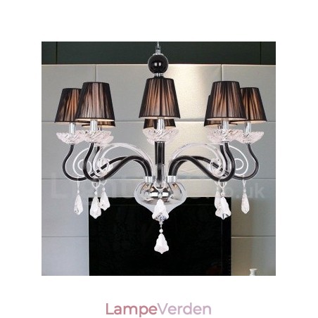 8 lys hvid moderne K9-krystal lysekrone 8 lys hvid moderne K9-krystal lysekrone