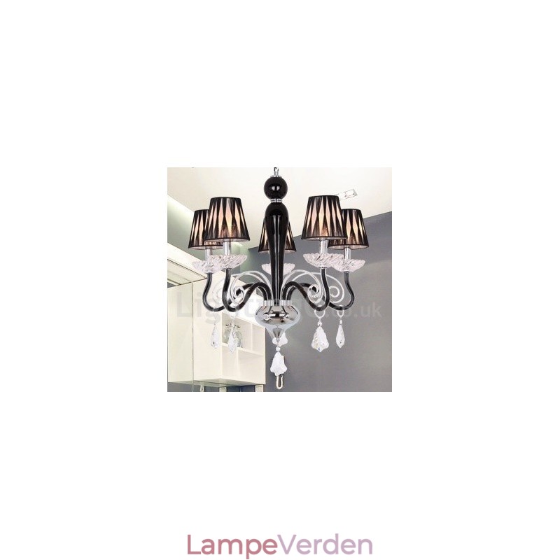 5 lys hvid moderne K9 Crystal Candle Style lysekrone