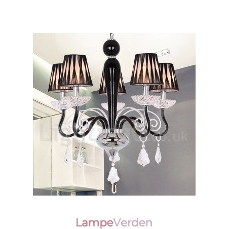 5 lys hvid moderne K9 Crystal Candle Style lysekrone 5 lys hvid moderne K9 Crystal Candle Style lysekrone